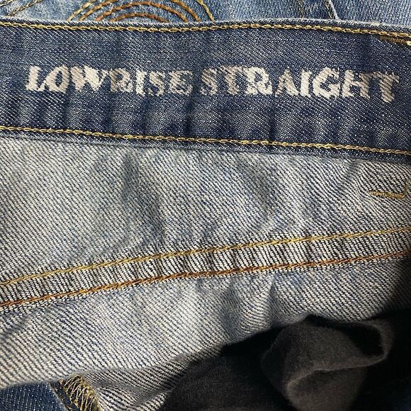 Calvin Klein Jeans Womens Size 32 Low Rise Straight Embroidered 5 Pocket Classic - Picture 9 of 10